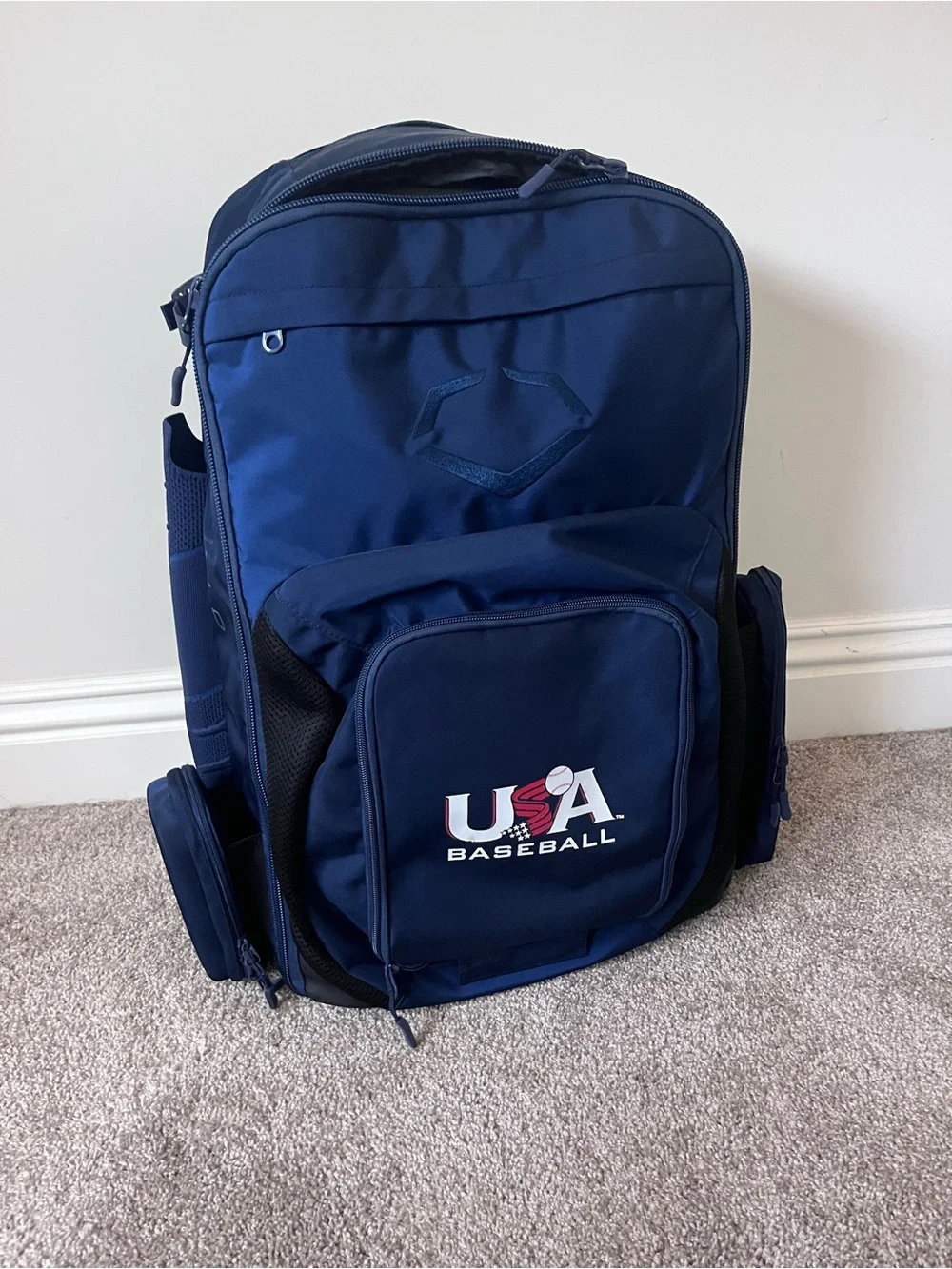 USA Baseball EvoShield Navy Gear Backpack